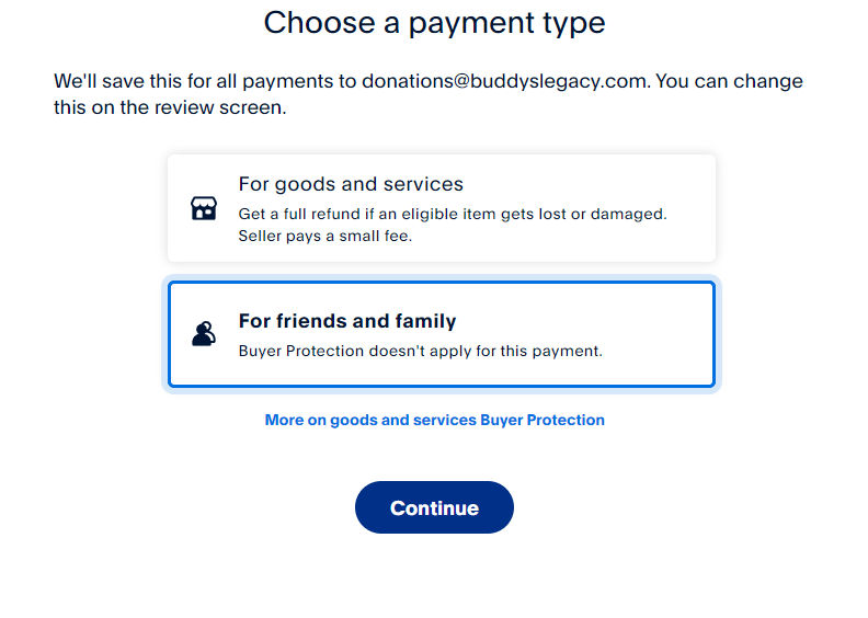 Spenden über PayPal